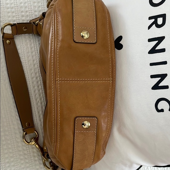 Coach Tan Leather Hobo Shoulder Bag - Picture 15 of 16